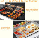 4 Burner Propane Grill with Built-in Thermometer, Durable Lid, Wheels, Foldable Side Tables, Stainless Steel Grilling Pan, 49,200 BTU Gas Grill for Patio, Garden Barbecues by GreenHaven Gardens