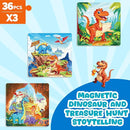 Magnetic Jigsaw Puzzles for Toddlers Kids 3-8 Boys,(3 36-Pieces) Travel Puzzles Toys for Kids Ages 4-6,Take-Along Car Airplane Road Trip Activities Game for 3 4 5 6 7 8 Year Old Birthday Gift by TinyTreasures Baby Boutique