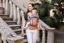 Beco Baby Carrier 8 Hybrid Newborn to Toddler (7-45lbs) - All in 1 Mesh Backpack, Front and Hip Carrier with Adjustable Seat - Cooling Ergonomic Carrier (Rose Love) by TinyTreasures Baby Boutique