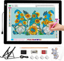 A3 LED Light Box for Tracing, elice Artist Drawing Lightbox Light Table Light Pad Light Copy Board, Up to 8000 Lux Super Bright Lightpad for Cricut Weeding Vinyl, Diamond Painting, Sketching (Black) by TinyTreasures Baby Boutique