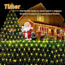 JXLEDAYY 2 Pack Total 400 LED Christmas Net Lights Outdoor Mesh Lights Fairy String Lights Plug in with Timer 8 Modes Waterproof for Outside Bush Window Wall Patio Fence Tree Decorations-Warm White by GreenHaven Gardens
