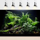 Aquarium Background Freshwater Green Plants Terrarium Background Aquatic Underwater Sea Grass Tank Background Wood Root Rock with Moss Jungle Style Fish Tank Background Poster Wallpaper 30x12in by GreenHaven Gardens