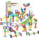 PicassoTiles 150pc Magnetic Marble Run Track Set STEM Construction Toy with Slides Ramps and Tubes Educational Magnet Tile Building Kit Kids Age 3 Plus Learning Gift for Boys Girls Preschool PTG150 by TinyTreasures Baby Boutique