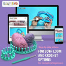 CRAFTILOO Loom Knitting and Crochet kit for Kids Crochet kit for Beginners Knitting kit for Beginners Knitting Loom Learn to Crochet Kits for Adults Beginner by TinyTreasures Baby Boutique