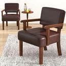 Accent Chair, PU Leather Living Room Chairs Oversize with Soft Seat and Armrests for Living Room Dinning Room Bedroom Reading Room Waiting Room by CozyNest Decor