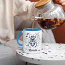 Hyturtle Personalized Floral Bee Mug - Bee Keeper Gifts For Women Lovers Teacher - Honey Gifts For Beekeeper Farmer On Birthday - Queen Honeycomb Decor - Custom Coffee Cup Ceramic Mug 11 Oz 15 Oz by CozyNest Decor