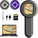 Pocket Digital Microscope for Adults Kids: 100X Handheld Magnifying Glass with Light, USB Coin Magnifier for Collector, Portable Jewelers Loupe with 2" Screen, Mini Scope for Trichome by TinyTreasures Baby Boutique