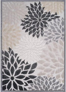Beverly Rug Outdoor Rug 6x9 Modern Floral Tropical Area Rugs for Indoor and Outdoor Patio Easy to Clean Non Shedding Living Room Porch Garden Washable Outside Carpet (6 x 9 Beige) by CozyNest Decor