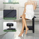 HDPE Shower Bench Seat Capacity 300LB, Waterproof Bathroom Stool with Side Carry Holes, Compact 16.8" L Design, Non-Slip Shower Seat for Elderly, Shaving Legs & Spa - Indoor/Outdoor Use(Black) by TinyTreasures Baby Boutique