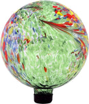 Sunnydaze 10-Inch Gazing Ball for Garden - Glass Gazing Globe for Outside - Garden Orb Yard Decor - Green Artistic by CozyNest Decor