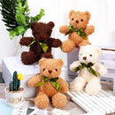 HyDren 12 Pack Bear Stuffed Animals 10 Inch Operation Christmas Bulk Items Small Bear Party Favors Plush Toys for Baby Shower Centerpiece Christmas Birthday Gifts(White, Light Brown, Dark Brown) by TinyTreasures Baby Boutique