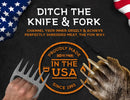 Bear Paws Meat Claws - The Original Meat Shredder Claws for Pulled Pork, USA Made - Easily Lift, Shred, Pull and Serve Pork, Chicken, Brisket and Turkey - Gift for Dad on Father's Day! (Gray) by GreenHaven Gardens