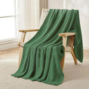 Joydeco Chunky Cable Knit Throw Blanket, Lightweight 100% Cotton Soft Cozy Throw Twin Blanket for Couch Bed and Sofa, Rustic Breathable Farmhouse Blanket Gift for Women Men(Olive Green, 51"x63") by CozyNest Decor