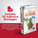 BioSwiss Bandages, Pineapple Shaped Self Adhesive Bandage, Latex Free Sterile Wound Care, Fun First Aid Kit Supplies for Kids, 50 Count by TinyTreasures Baby Boutique