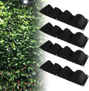 Atyhao Vertical Hanging Outdoor Wall Planter 4Pcs 4 Pocket Plant Grow Bag Wall Mounted Reusable Degradable Felt Garden Planter Herbs, Succulents Artificial Pl or Flowers. (Black) by CozyNest Decor