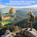 Compact Binoculars for Adults High Powered - OPAITA 20x32 Small Binoculars for Adults Kids with Low Light Vision for Hunting Cruise Ship Travel Concert Hiking Blue by TinyTreasures Baby Boutique
