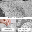 6x9 Area Rugs for Living Room, Fluffy Shaggy Bedroom Rug Indoor Carpet, Anti-Skid Soft High Pile Rug for Nursery, Kids Room, Bedside, Home Decoration, Tie-Dyed Light Grey by TinyTreasures Baby Boutique