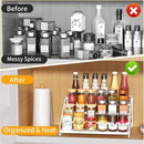 RCHYFEED Spice Rack Organizer for Cabinet, 4 Tier Spice Organization for Cabinet Depth Adjustable,Tierd Spice Rack Seasoning Organizer for Kitchen Countertop Pantry, Metal(1 Pack) by CozyNest Decor