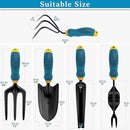 Gardening Tools Set from Alloy Steel - Heavy Duty Garden Tool Set with Light & Rubber Non-Slip Handle - Gardening Tool Kit - Ergonomic Garden Hand Tools - Gardening Gifts for Men and Women by GreenHaven Gardens