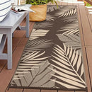 GENIMO Outdoor Rug 2.5' x 8' Waterproof for Patios Clearance, Reversible Outdoor Plastic Straw Camping Rug Carpet, Large Area Rugs Mats for RV, Camper, Deck, Balcony, Porch, Beach, Coffee&Beige by CozyNest Decor