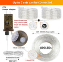 Connectable 66ft 800 LED Rope Lights Outdoor, Warm White Strip Lights Plug in, Outdoor String Lights Waterproof Decorative Lighting for Deck Patio Yard Garden Pathway Pool Camping Room Indoor Décor by TinyTreasures Baby Boutique
