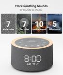 Dreamegg D1+ Sound Machine & Alarm Clock - Sound Machine for Sleep, White Noise Machine with 29 Soothing Sounds, Night Light, 0-100% Dimmable, White Noise Alarm Clock for Bedrooms Adults Baby, Black by TinyTreasures Baby Boutique