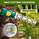 Cordless Hedge Trimmer, 2-in-1 Electric Bush Trimmer and Handheld Grass Cutter, 22V Lightweight Mini Shrub Trimmer Grass Clippers with 1 Battery and Charger, Perfect Gardening Yard Tools by GreenHaven Gardens