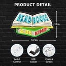 SELICOR Read Books & Be Kind Neon Signs for Wall Decor-Teacher Appreciation Gift,Adjustable LED Book Neon Light Up Sign for Reading Room Study Room Classroom Bookstore Library Museum Cafe Bedroom by CozyNest Decor