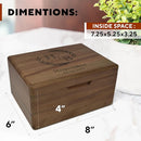 Customized Wedding Memory Box Small - Acacia Wood Engagement Gift Boxes for Couples, Keepsake Box Wedding Personalized, Custom Gift for 5 Year Marriage Anniversary Time Capsule, 8x6x4 in by TinyTreasures Baby Boutique