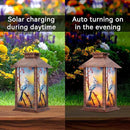 Solar Lanterns Outdoor, Waterproof Garden Hanging Lanterns with LED Flickering Flameless Candles for Mom Grandma Women Lantern Decorative Outdoor for Yard, Garden,Party Decor by CozyNest Decor
