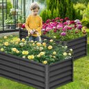Large Outdoor Planter Boxes Kit Set of 2,6x3x1.5ft Galvanized Raised Bed Planter with Open-Ended Base Design, Elevated for Outdoor Plants, Durable Raised Bed for Gardening,Green by CozyNest Decor