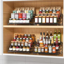 RCHYFEED Spice Rack Organizer for Cabinet Pantry,4 Tier Spice Rack Countertop,Tierd Spice Organization Easy Visibility, Depth Adjustable Seasoning Organizer for Cabinet (Black, 2Pack) by CozyNest Decor