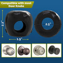 Door Knob Safety Cover for Toddlers (6 Pack) Hard-to-Remove Dual-Lock Door Handle Covers for Toddlers - Reusable Baby Proof Door Knob Locks - Installs Easily, No Tools Needed (Black) by TinyTreasures Baby Boutique