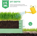 SnugNiture 4x2x2FT Raised Garden Bed Galvanized Planter Garden Boxes Outdoor, Deep Root Planter Raised Bed for Vegetables Flowers Herbs,Green by GreenHaven Gardens