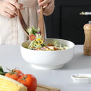 MALACASA Large Serving Bowls - 60 OZ (8") Salad Bowls Set of 2, White Mixing Bowls for Kitchen, Soup, Pasta and Dinner, Large Salad Bowls Set, Dishwasher & Oven Safe, Series REGULAR by CozyNest Decor