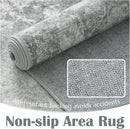 jinchan Vintage Floral 4x6 Area Rugs - Machine Washable Distressed Design Soft Ultra-Thin Low-Pile Non-Slip Carpet for Entryway Kitchen Bedroom Nursery Living Room Dining Room (4x6ft,Grey) by TinyTreasures Baby Boutique