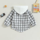 Douhoow Toddler Baby Plaid Jacket Baby Boy GIrl Flannel Hoodies Zip Up Hooded Fall Winter Outerwear Coat by TinyTreasures Baby Boutique