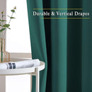 NICETOWN Hunter Green Blackout Bedroom Curtains 96 inches Long, Grommet Thermal Insulated Room Darkening Window Treatments Sound Reducing for Living Room, W46 x L96, 2 Panels by TinyTreasures Baby Boutique