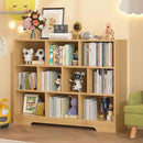 Book Shelf, 10 Cubes Storage Organizer, 3-Tier Open Shelf Wooden Bookcase, Freestanding Log Bookshelf Cube Shelf for Bedroom, Living Room, Home Office by CozyNest Decor