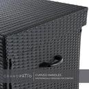 Grand patio 170 Gallon Deck Storage Box Deck Box Outdoor Storage Box Indoor Wicker Storage Bin Patio Storage Box for Patio Furniture Cushions Garden Tools Pool Accessories, Black by GreenHaven Gardens