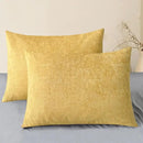 CaliTime Throw Pillow Covers Decorative 20 X 26 Inches Pack of 2 Cozy Chenille Standard Pillow Shams Cases for Couch Sofa Bed Living Room Home Gold by CozyNest Decor