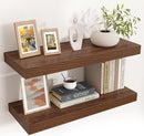 Floating Shelves - 2 Large Wall Mounted Shelves with Invisible Brackets, Long Wood Floating Wall Shelf for Living Room, Bedroom, Kitchen (Walnut, 24" W x 9" D x 1.5" H) by TinyTreasures Baby Boutique