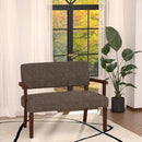 Accent Chair 2 Seat, Arm Chairs with Soft Seat and Armrests for Living Room, Love seat for Dining, Reading, and Waiting Rooms (Brown) by CozyNest Decor