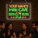 Custom Bar Neon Sign Personalized LED Signs for Man Cave Cool Home Bar Lighted Acrylic Table for Men Lounge Workshop Garage Poker Billiards Tavern Wall Decor Gifts by CozyNest Decor