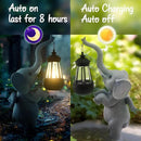 Solar Garden Statues Outdoor Decor,Angel Elephant Statue Outdoor Clearance,Resin Outdoor Statues Garden Decor for Outside Patio Woman Mom Gifts (Angel Elephant) by GreenHaven Gardens