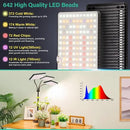 2024 Upgraded Desk Grow Lights for Indoor Plants, Tri-Head 642 LEDs Tabletop Full Spectrum Grow Light, with 3/6/12H Timer, 6 Brightness Levels, 3 Lighting Modes, Height Adjustable for 10-26 inches by GreenHaven Gardens