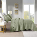 MarCielo 3-Piece 100% Cotton Oversized Bedspread Lightweight Quilt Coverlet Embroidery Farmhouse Bedding Set (TG Pale Green, Oversized Queen (100"x106")) by CozyNest Decor