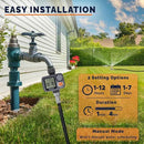 Morvat Sprinkler Timer Outdoor, Garden Hose Faucet Water Timer with Rain Delay, Programmable Automatic/Manual Modes, Watering Irrigation Timer System + Teflon Tape, 2 Spare Washers & 2 Filter Washers by GreenHaven Gardens