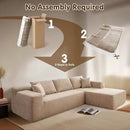 ovios 104" Cloud Sectional Couch with L-Shape Chaise,Modern Modular Sofa with Deep Seat, Upholstered Couches for Living Room Bedroom,No Assembly Required, Camel (Corduroy Fabric) by CozyNest Decor
