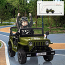 Ride on Truck Car, 12V Electric Ride on Car with Remote Control, MP3, LED Lights, Suspension System, Double Doors, Safety Belt, Ride-on Toy for Kids Aged 3-8 Years by TinyTreasures Baby Boutique